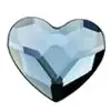 Swarovski Heart Flat Back Denim Blue 14 mm