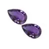 1,5 ct -Pair of Amethyst pear shape of 7 x 5 mm