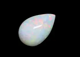 Opalo blanco talla pera de 14,2 x 10 mm de 2,9 kilates