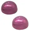 Paire Cabochon Rubellite 8 mm 5.06 Carats