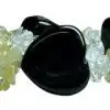 Black Agate bracelet and Rock Crystal
