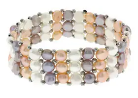 bracelet Perle d eau Douce Multicolore
