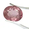 Oval cut rubellite of 3,25 carats