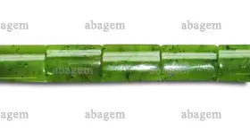 Tira jade Nefrita cilindro plano de 10 x 15 mm