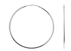 Paio di orecchini a cerchio in argento 11 mm