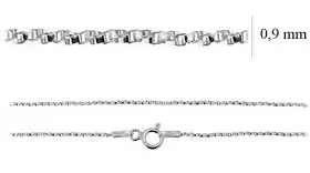 Silver chain 0,9 mm 50 cms