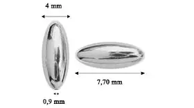 Oval 9 x 4 mm