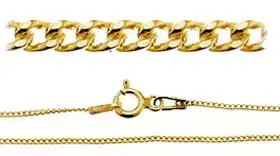 Rhodium Gold Plated chain of 45 cm and 1 mm thick