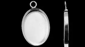 Fornitura d argento ciondolo ovale 18 x 13 mm