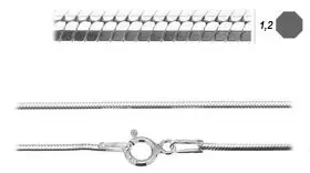 Snake Chaine argent 1,20 mm 645cm