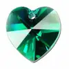 Swarovski 6228 Xilion Heart Emerald Shimmer 14 mm